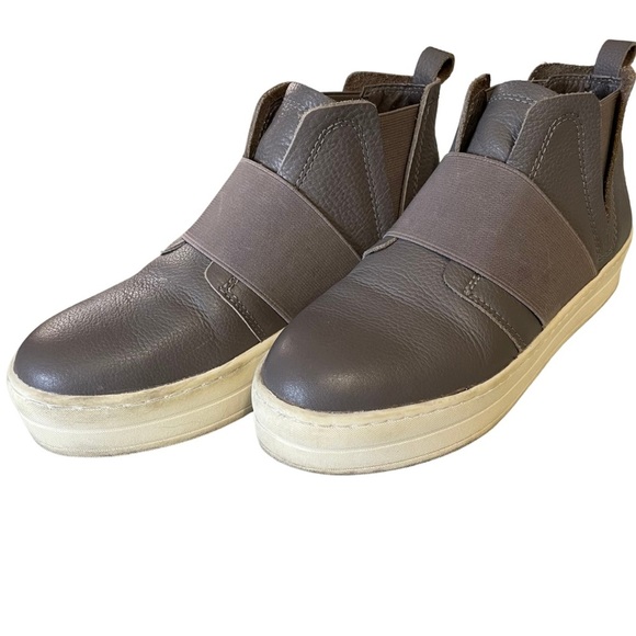 J/Slides 250133 Womens Holland High Top Platform Sneaker Taupe/Grey US 7.5 - Picture 2 of 8